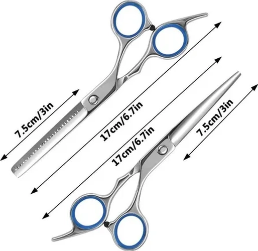 SET TIJERA CORTE FILO NAVAJA + ESCULPIDORA PROFESIONAL - 6