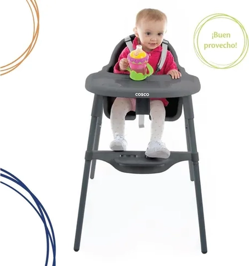 SILLA ALTA BEBE  COSCO COOK COLOR GRIS - 3