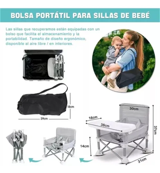 SILLA COMER PERIQUERA PLEGABLE BEBE  HOGAR/EXTERIOR - 3