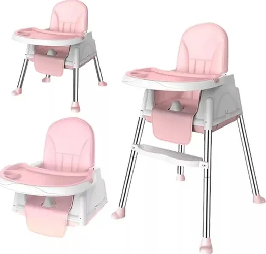 SILLA COMER ESHOPANGIE 2 EN 1 PLEGABLE COLOR ROSADO - 4