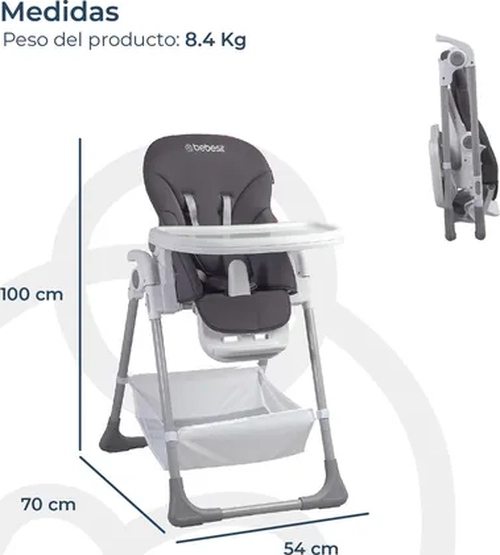 SILLA COMER SNACK LX BEBESIT COLOR GRIS - 3