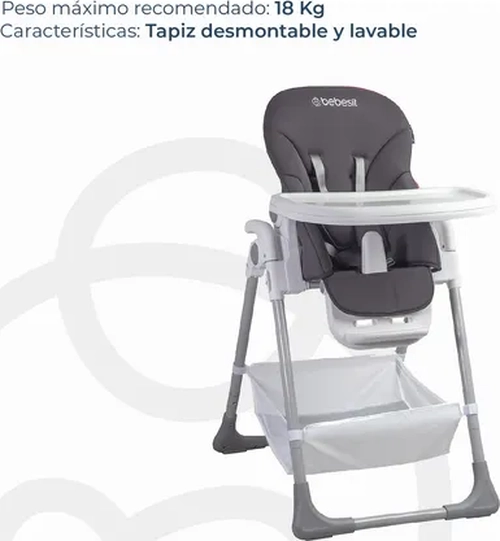 SILLA COMER SNACK LX BEBESIT COLOR GRIS - 6