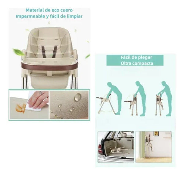 SILLA COMER MULTIPOSICIONES LUBABYCAS COLOR VERDE - 6