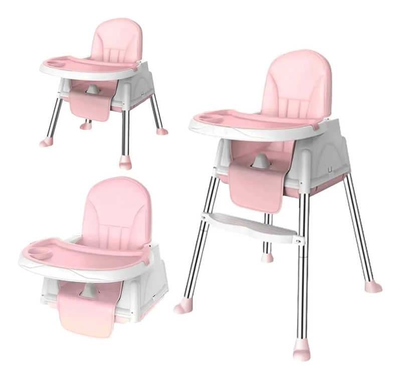 SILLA COMER ESHOPANGIE 2 EN 1 PLEGABLE COLOR ROSA - 3