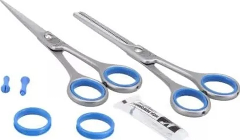 SET TIJERAS KIEPE ACADEMY 5.5 PROFESIONAL PLATEADO - 1