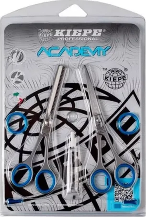 SET TIJERAS KIEPE ACADEMY 5.5 PROFESIONAL PLATEADO - 2