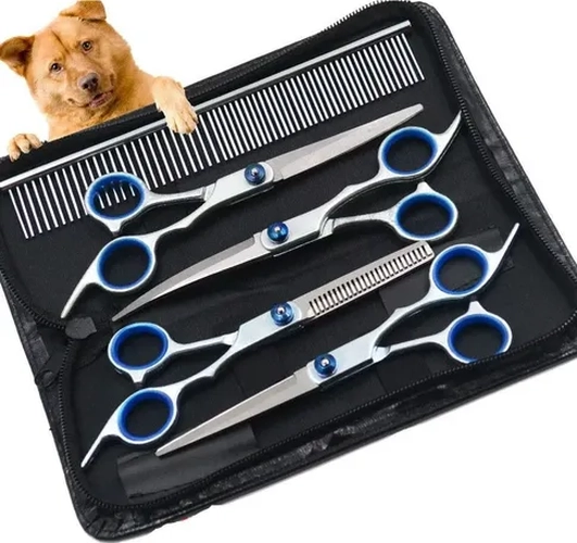 SET TIJERAS PELUQUERIA CANINA PERROS X4 - 1