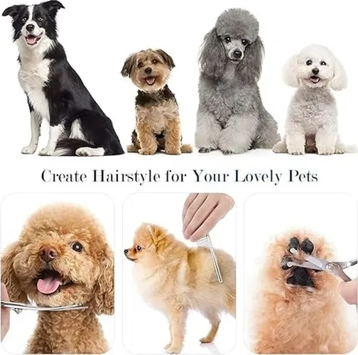 SET TIJERAS PELUQUERIA CANINA PERROS X4 - 3
