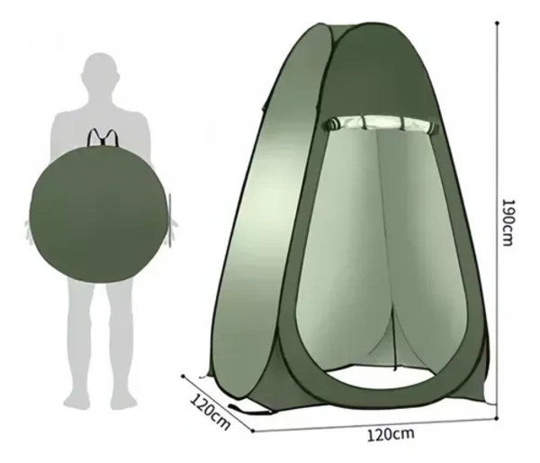 CARPA CASETA BAÑO VESTIDOR PORTATIL + INODORO - 2