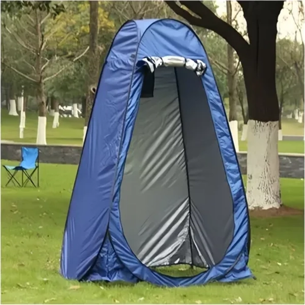 CARPA CASETA BAÑO VESTIDOR PORTATIL + INODORO AZUL - 2