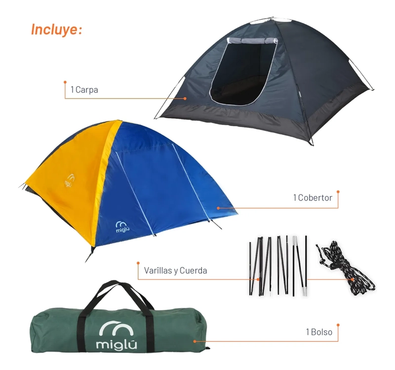 CARPA CAMPING MIGLU 4 PERSONAS - 3
