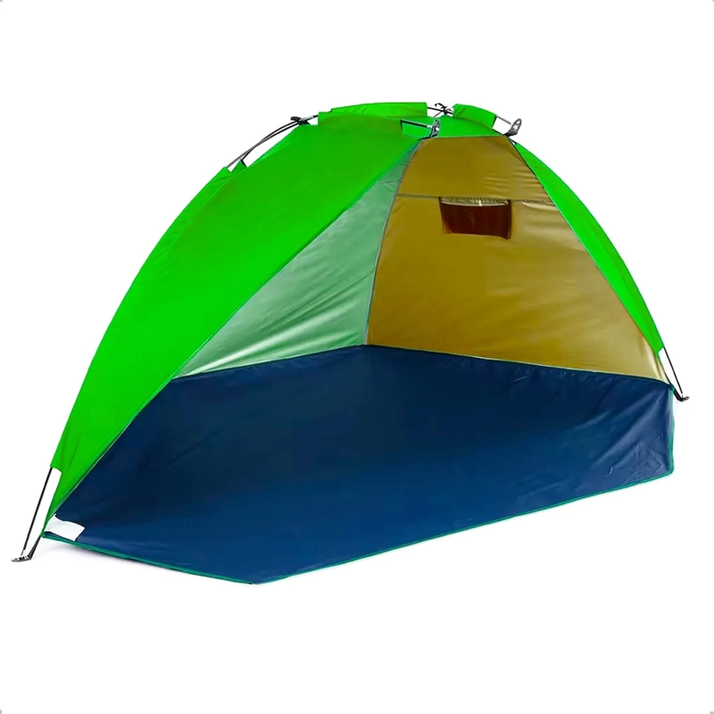 MEDIA CARPA PLAYA 2-3 PERSONAS VERDE/NARANJA - 1