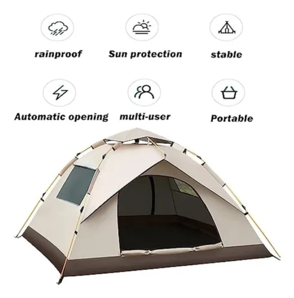 TIENDA CAMPAÑA 3-4 PERSONAS IMPERMEABLE ANTI UV - 3