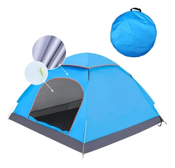 CARPA 2-3 PERSONAS INSTANTANEA UV COLOR CELESTE - 1
