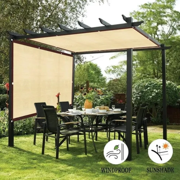 LONA SOMBREADORA RECTANGULAR 4X6 COLOR BEIGE - 2