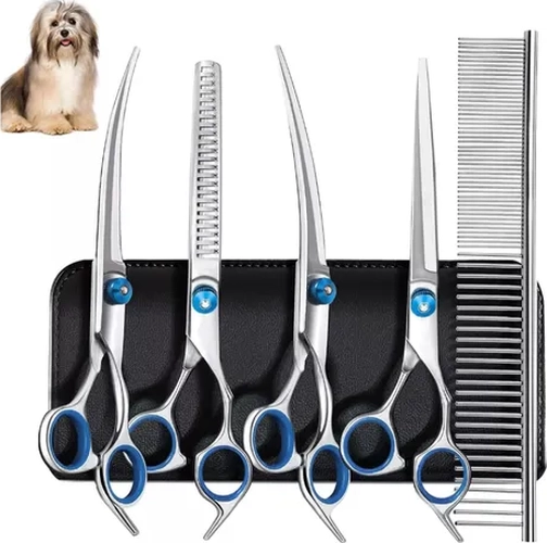 PACK 4 TIJERAS CORTAR PELO MASCOTAS - 1