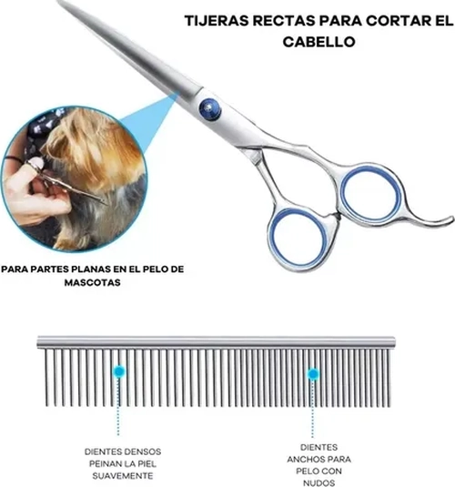 PACK 4 TIJERAS CORTAR PELO MASCOTAS - 4