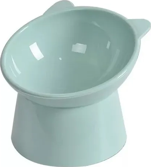 CUENCO INCLINADO ELEVADO GATOS/PERROS WUF COLOR VERDE - 1