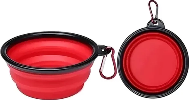 PLATO GOMA PLEGABLE PORTATIL MASCOTAS COLOR ROJO - 8