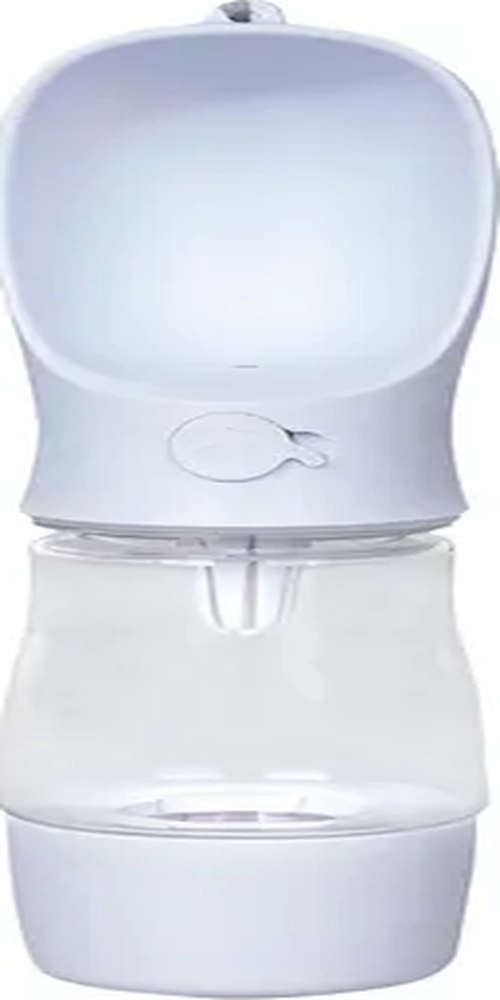 BOTELLA AGUA PORTATIL MASCOTAS 258ML COLOR BLANCO - 1