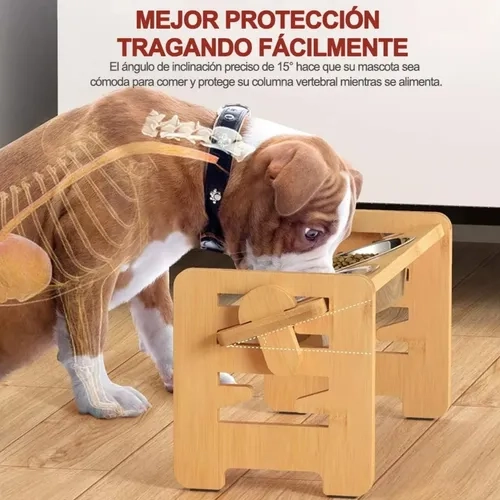 COMEDERO ELEVADO PERROS/GATOS MASCOTAS - 4