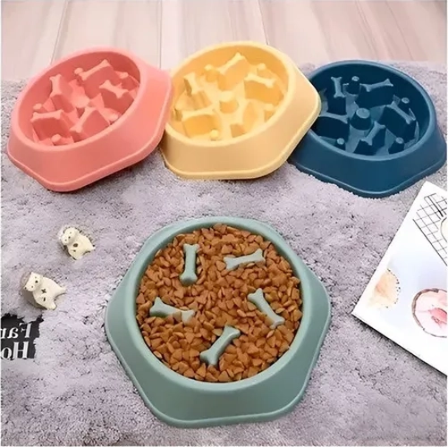 PLATO PER-ROS COME LENTO PERROS MASCOTAS COLOR TURQUESA - 10