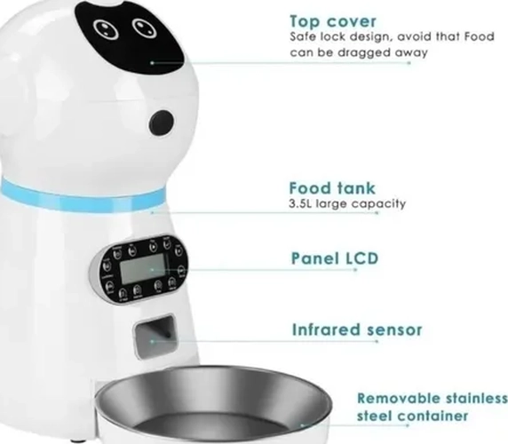 ROBOT DISPENSADOR AUTOMATICO MASCOTAS - 7