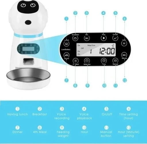 ROBOT DISPENSADOR AUTOMATICO MASCOTAS - 9