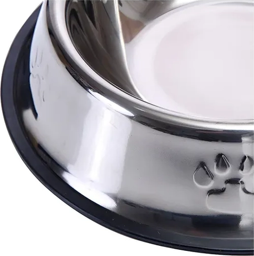 COMEDERO PERROS/GATOS 26CM PLATEADO - 1