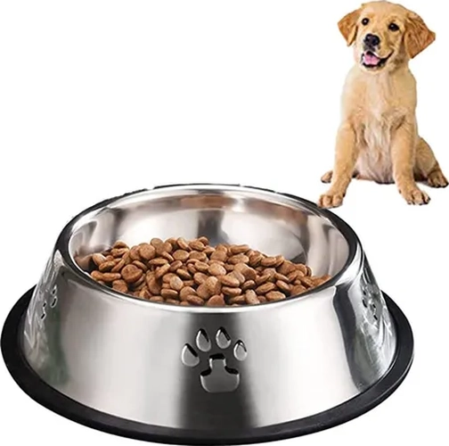 COMEDERO PERROS/GATOS 26CM PLATEADO - 5