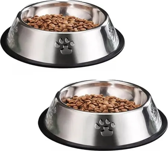 COMEDERO PERROS/GATOS 26CM PLATEADO - 6