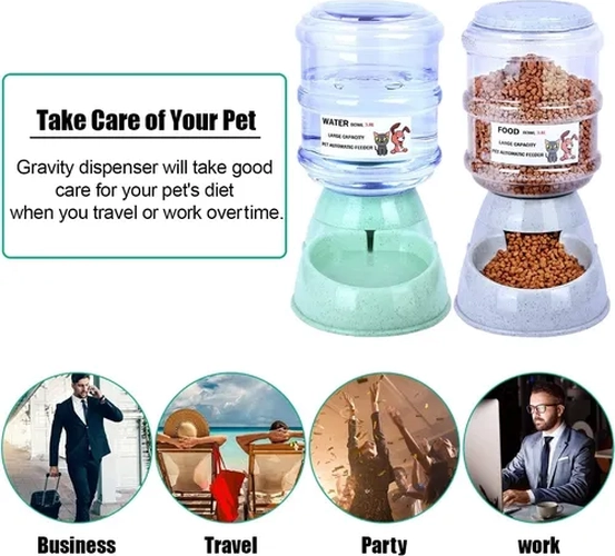 PACK 2 DISPENSADORES AGUA/COMIDA MASCOTAS - 5