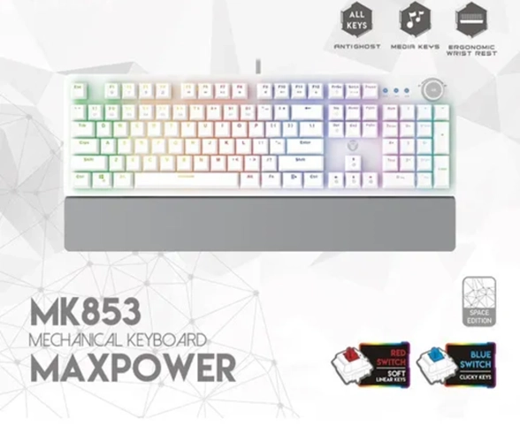 TECLADO FANTECH MK853 MECANICO RGB BLANCO - 2
