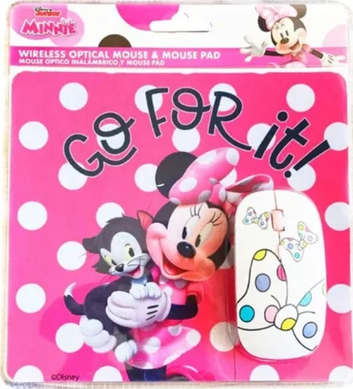 KIT MOUSE INALAMBRICO + PAD DISNEY MINNIE PINK - 2