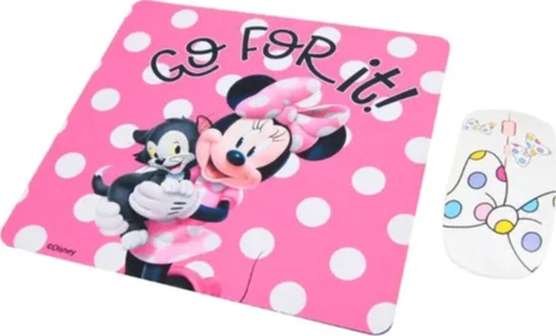 KIT MOUSE INALAMBRICO + PAD DISNEY MINNIE PINK - 3