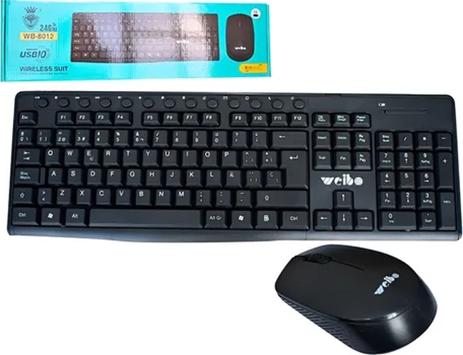 TECLADO Y MOUSE WEIBO NUME RICO INALAMBRICO 2.4GHZ - 5