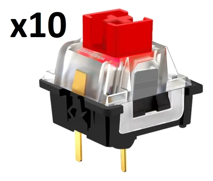 PACK 10 SWITCHES REDRAGON OUTEMU RED RETROILUMINADOS - 1