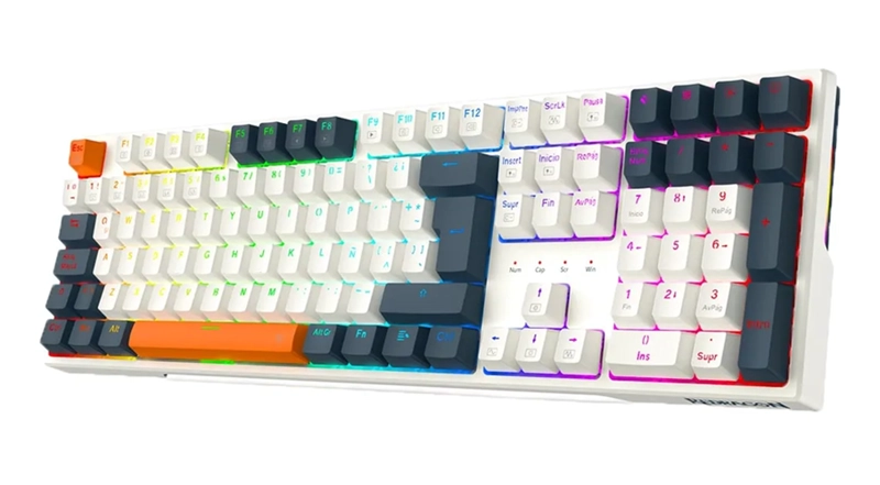 TECLADO GAMER REDRAGON TRUNDLE K668WBO RGB BLANCO - 2