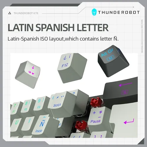 TECLADO MECANICO GAMER THUNDEROBOT K78 RGB ESPAÑOL - 2