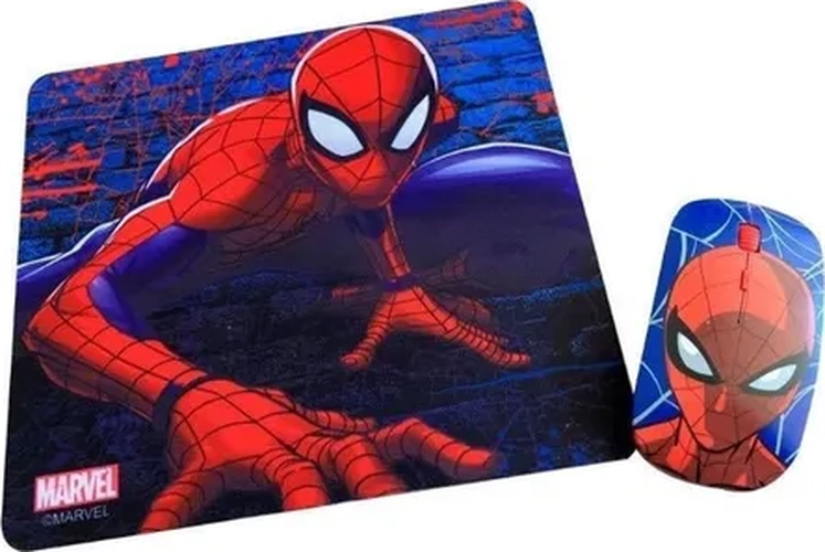 KIT MOUSE INALAMBRICO + PAD SPIDER MAN 2 ROJO - 2