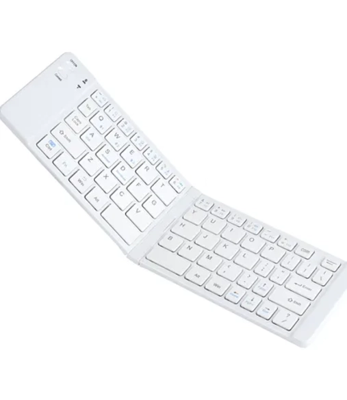MINI TECLADO PLEGABLE PORTATIL BLUETOOTH BLANCO - 1