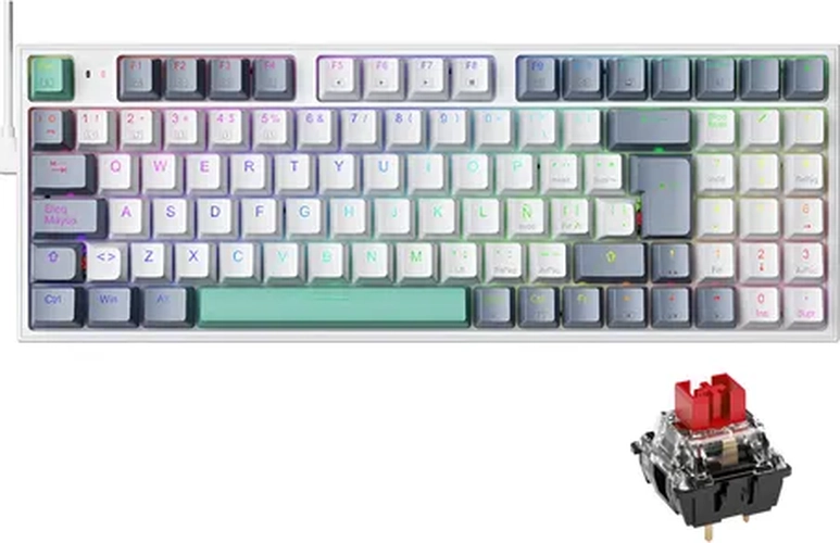 TECLADO MECANICO GAMER K500 HOT SWAP RGB - 1