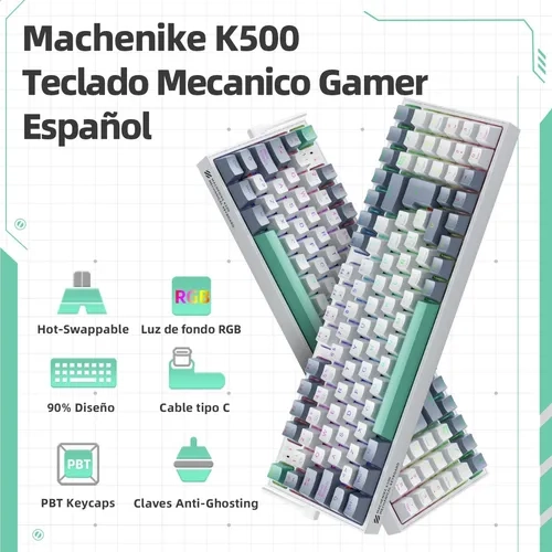 TECLADO MECANICO GAMER K500 HOT SWAP RGB - 2