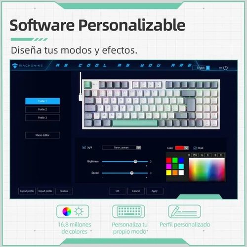 TECLADO MECANICO GAMER K500 HOT SWAP RGB - 5