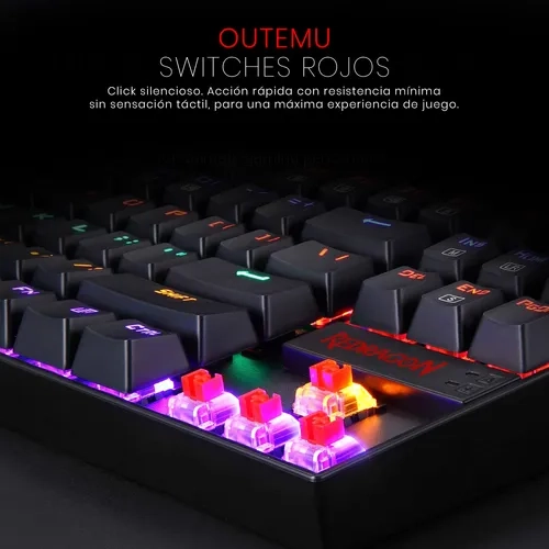 TECLADO REDRAGON KUMARA K552 RGB NEGRO ESPAÑOL - 4