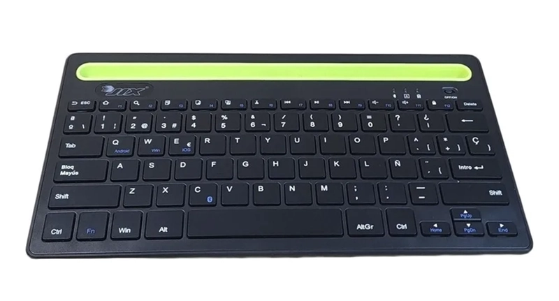 TECLADO MULTIDISPOSITIVO BLUETOOTH RECARGABLE 78 TECLAS NEGRO - 1