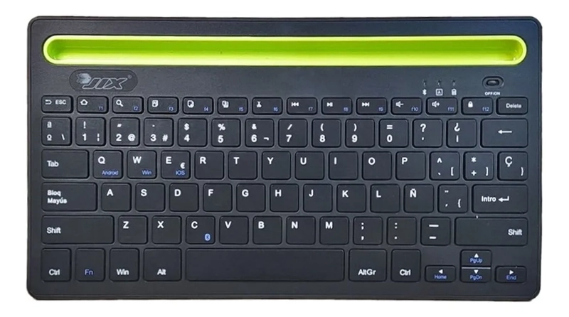 TECLADO MULTIDISPOSITIVO BLUETOOTH RECARGABLE 78 TECLAS NEGRO - 2