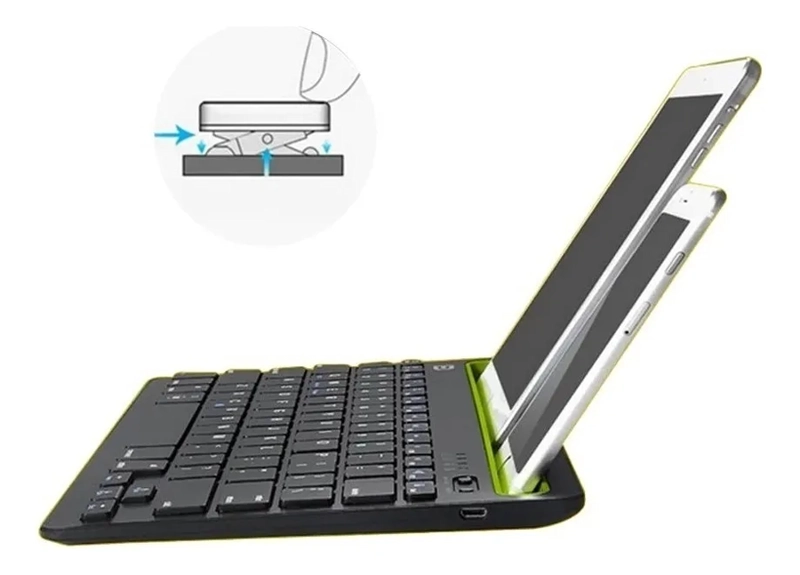 TECLADO MULTIDISPOSITIVO BLUETOOTH RECARGABLE 78 TECLAS NEGRO - 4