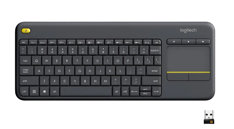 TECLADO LOGITECH K400 TOUCH INALAMBRICO NEGRO - 1