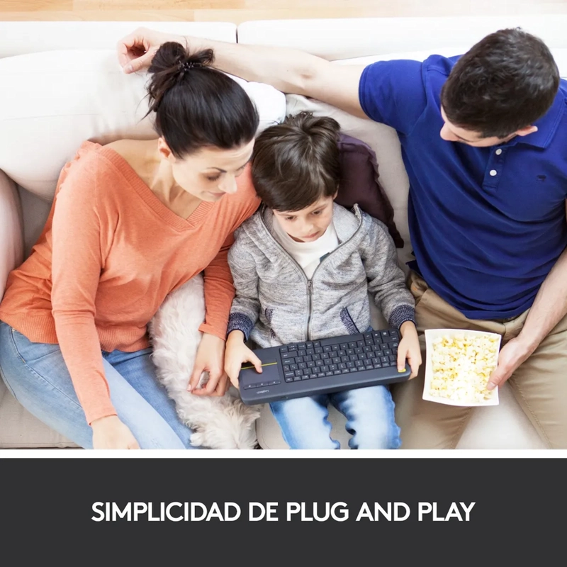TECLADO LOGITECH K400 TOUCH INALAMBRICO NEGRO - 5